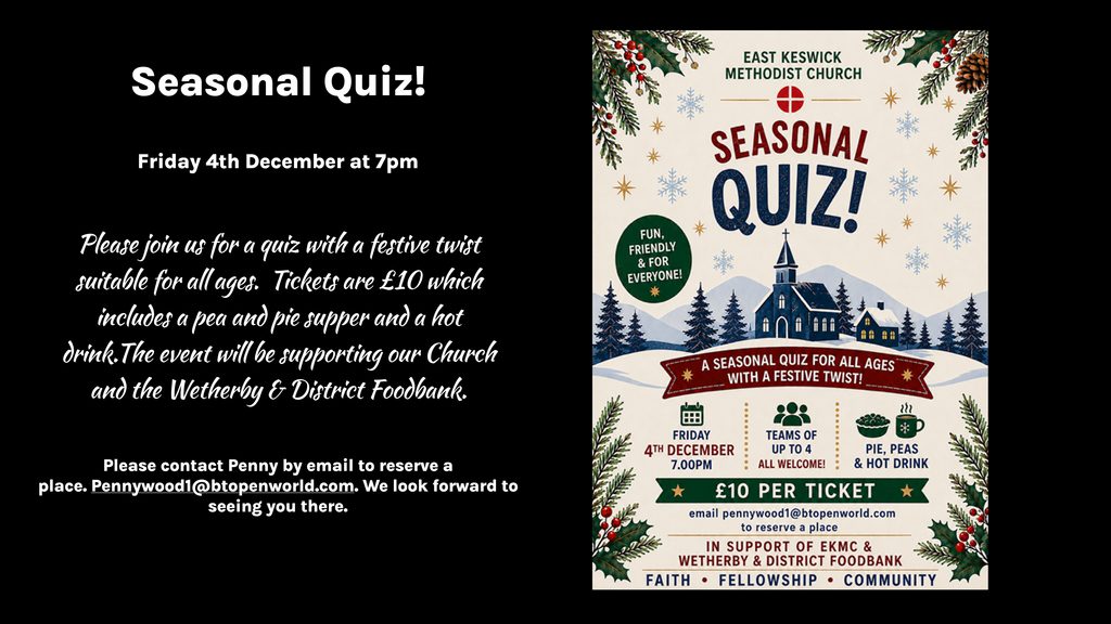 Seasonal Quiz Poster 